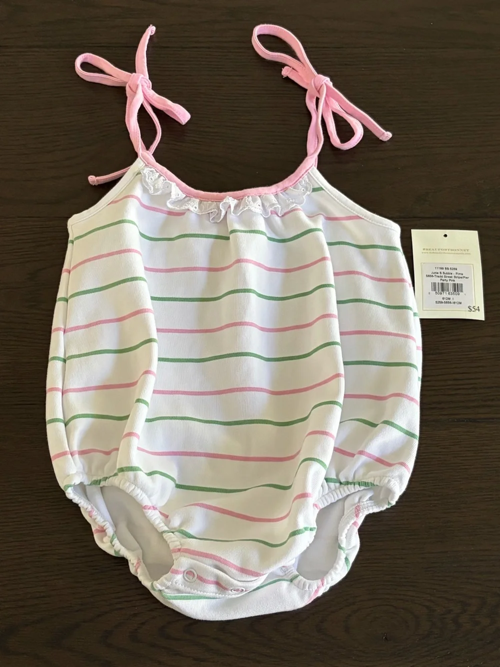 The Beaufort Bonnet Company Junie B. Bubble Romper (6-12M)